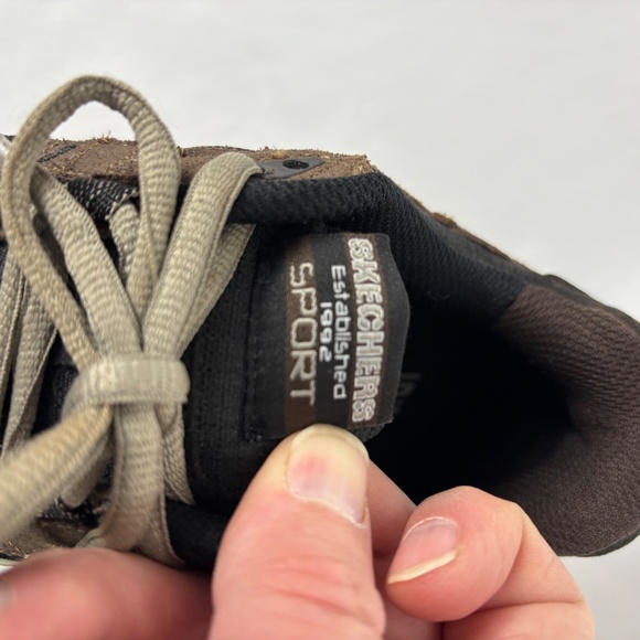 Sketchers Sport Men's Size 8.5 Sneaker Brown/Black Leather NWOT - Picture 10 of 11